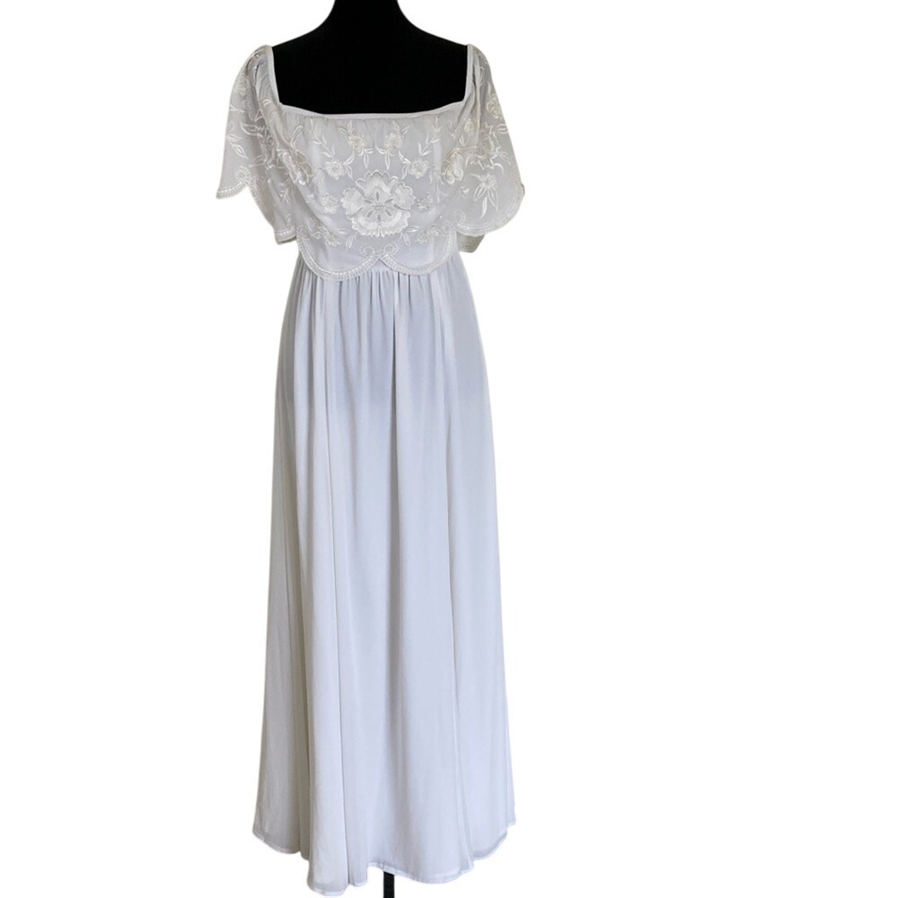 Lovers + Friends Womens Elegant Off Shoulder Maxi Dress Size Small White Wedding